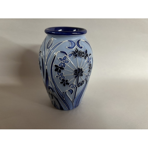 60 - Moorcroft c2003 Blue Vase, 11cm, First Quality