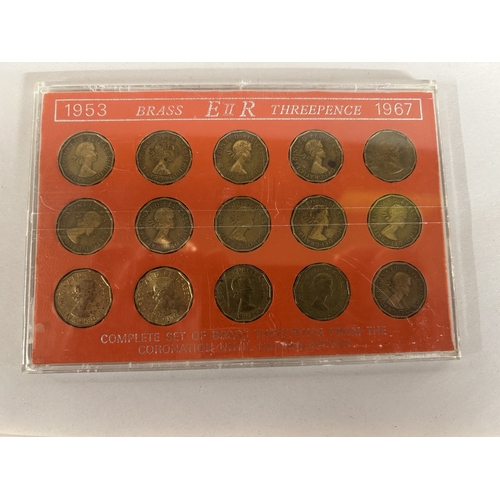 265 - 1953-1967 3d Threepence Coin Collection - Case Split