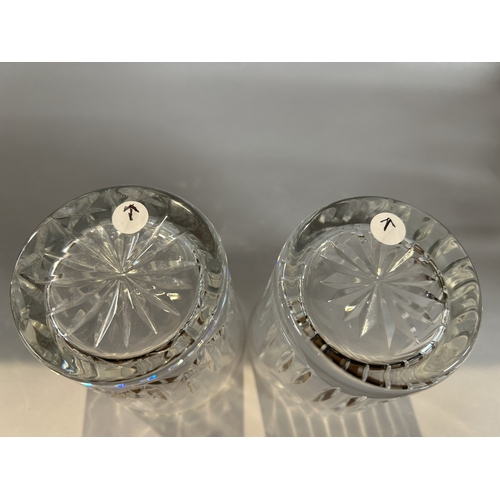 132 - 2 x Waterford Crystal 12oz Whisky Tumblers - Ballyshannon & Millennium Heart Patterns