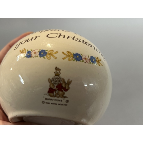 285 - Royal Doulton Bunnykins Christening Money Ball