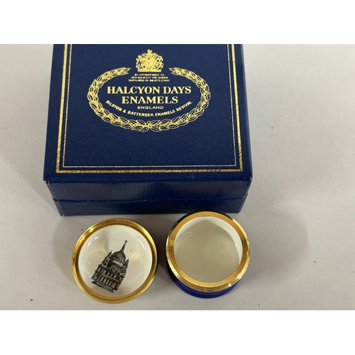 251 - Halcyon Days Enamel Trinket Box - Charles & Diana - Boxed