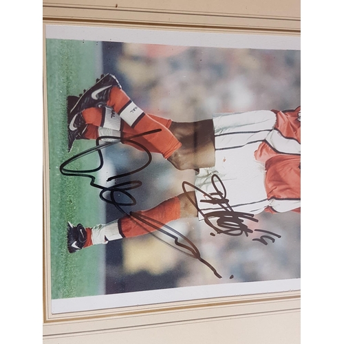 14 - 2 Framed signed arsenel photos