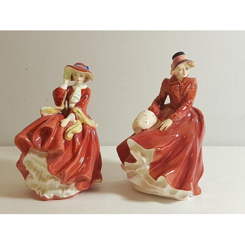 50 - 2 Royal Doulton figures. Top o the Hill HN 1834 and Louise HN 3207