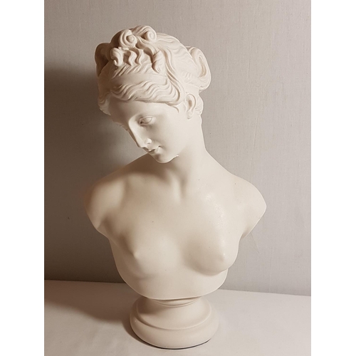 264 - Marble bust of a lady. Approx 14