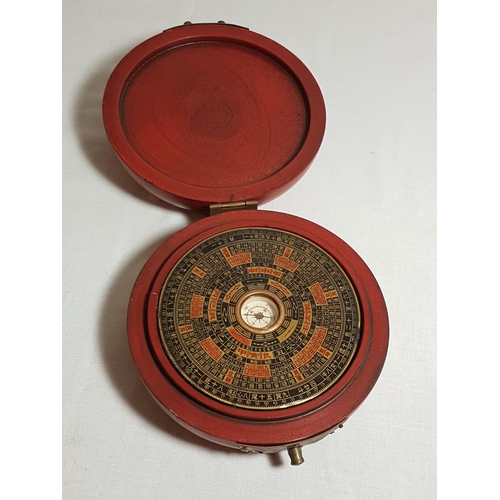 56 - Oriental lacquered celestial compass