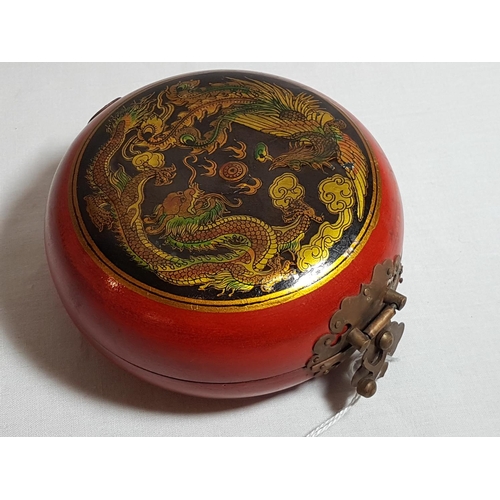 56 - Oriental lacquered celestial compass