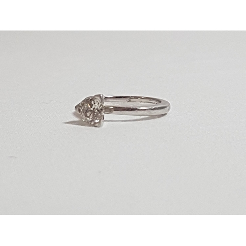 178 - Modern design Platinum & Diamond solitaire ring Approx 1ct diamond