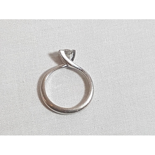 178 - Modern design Platinum & Diamond solitaire ring Approx 1ct diamond