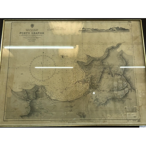 139 - Porto Grande map Approx 75cm x 56cm