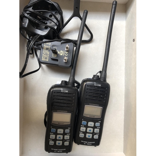 23 - 2 ICOM ICM33 TWO-WAY RADIOS WITH ONE CHARGER