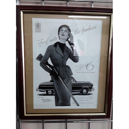 151 - Framed Ford advertising picture