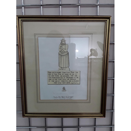 152 - Gilt framed print of Church plaque