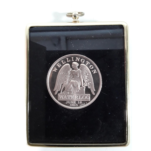 175 - Mounted Wellington Waterloo coin