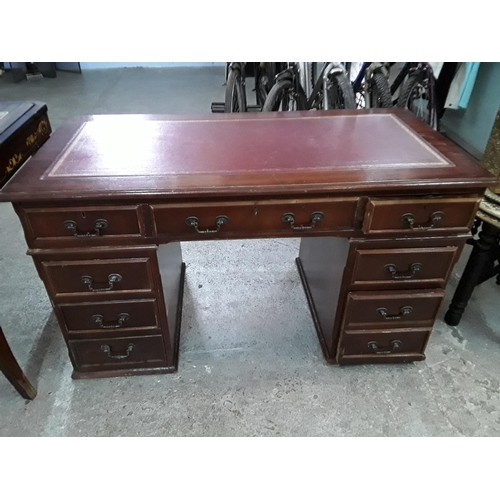 294 - Mahogany pedestal desk