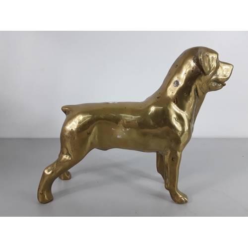 75 - Cast brass dog figure