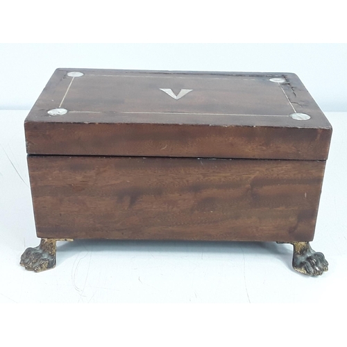 32 - Antique inlaid wooden box