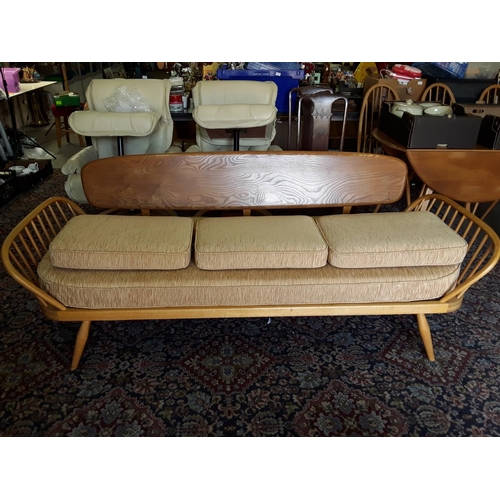 371 - Ercol mid century daybed complete with cushions