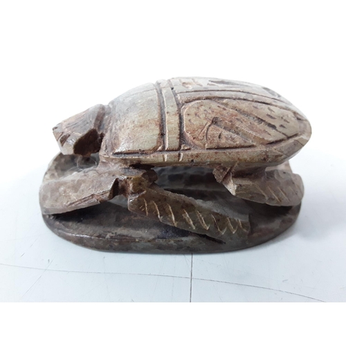 53 - Carved scarab beetle