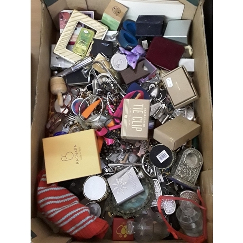 703 - Box of jewellery, interesting items etc