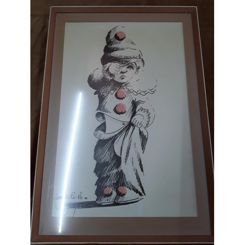 280 - Vintage clown etching