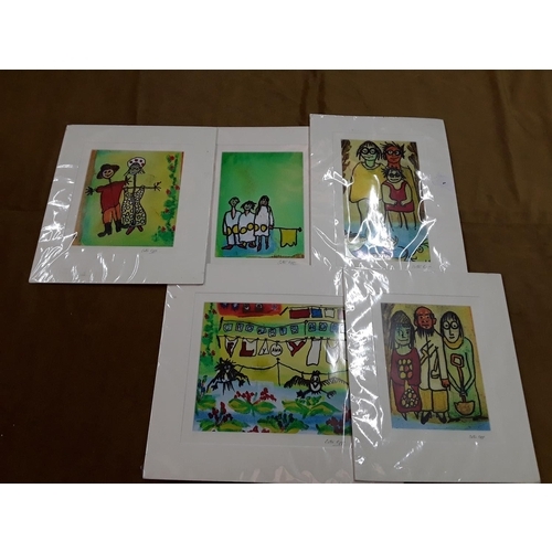 292 - 5 modern pictures signed Peter Epps From the Magic Garden Series