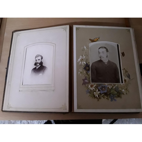 171 - Antique photo album and contents