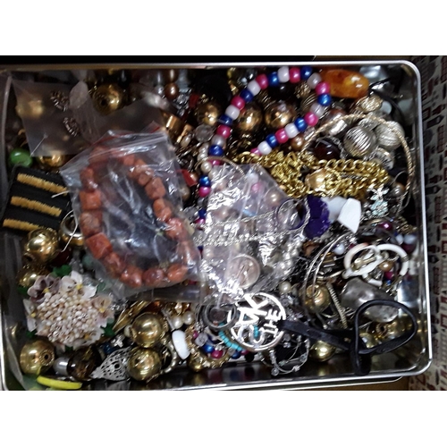212 - Box of costume jewellery
