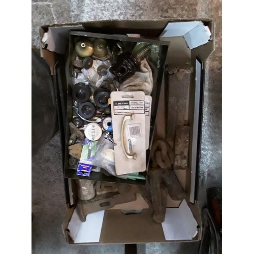 228 - Box of vintage tools and fittings