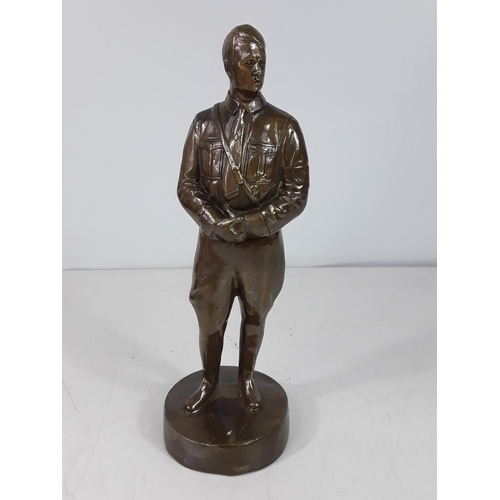 298 - Brass figure of Hitler approx 11 inches tall