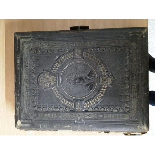 171 - Antique photo album and contents