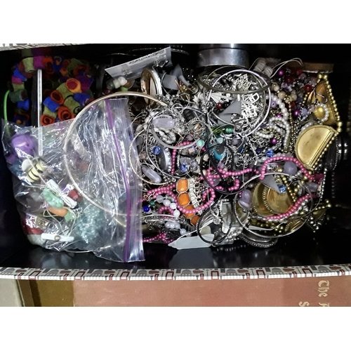 213 - Box of costume jewellery
