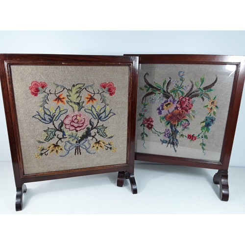 227 - 2 antique tapestry firescreens