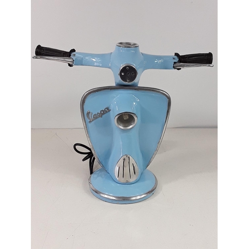 35 - Blue Vespa lamp