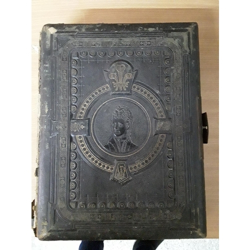 171 - Antique photo album and contents