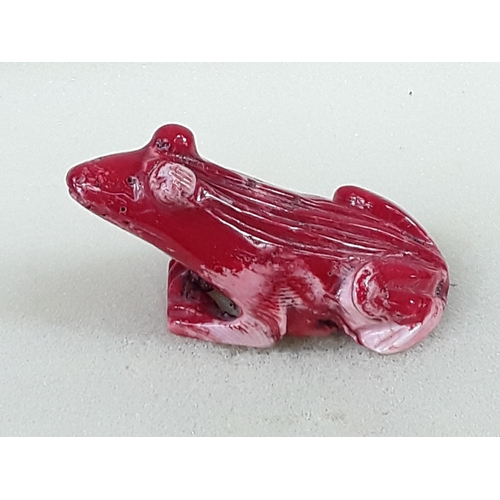 647 - Carved stone frog