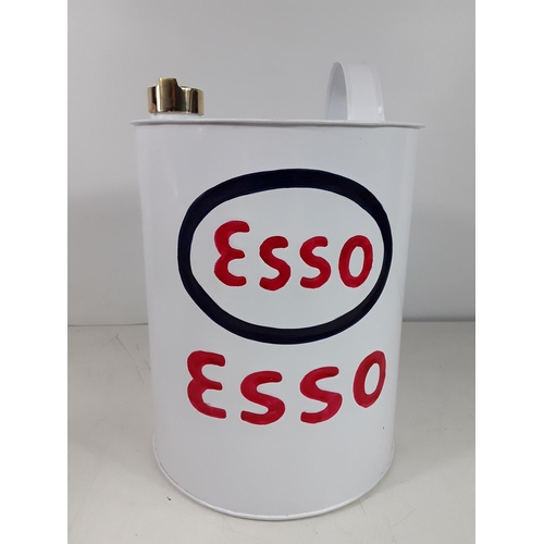 34 - Round Esso oil can with brass cap