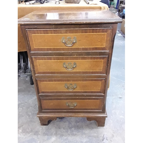 1 - Small mahogany chest of 4