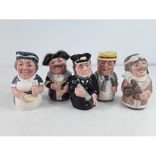 13 - 5 small Doulton Toby jugs