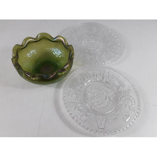 28 - 3 pieces of antique glassware