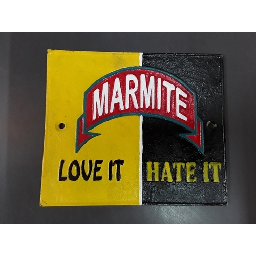 1 - Cast iron Marmite sign