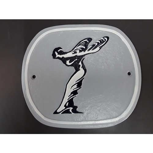 18 - Cast metal Rolls Royce sign