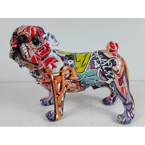 47 - Graffiti bull dog figure