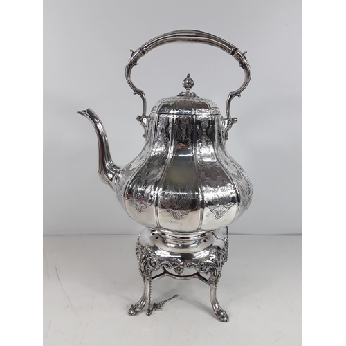 55 - Large plated spirit kettle