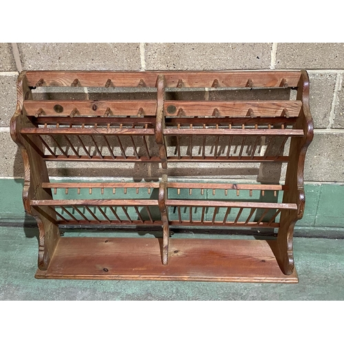 23 - VINTAGE PINE PLATE RACK