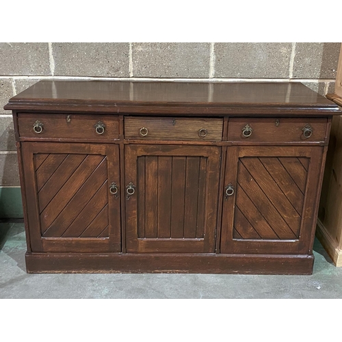 37 - ANTIQUE OAK SIDEBOARD