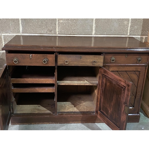 37 - ANTIQUE OAK SIDEBOARD