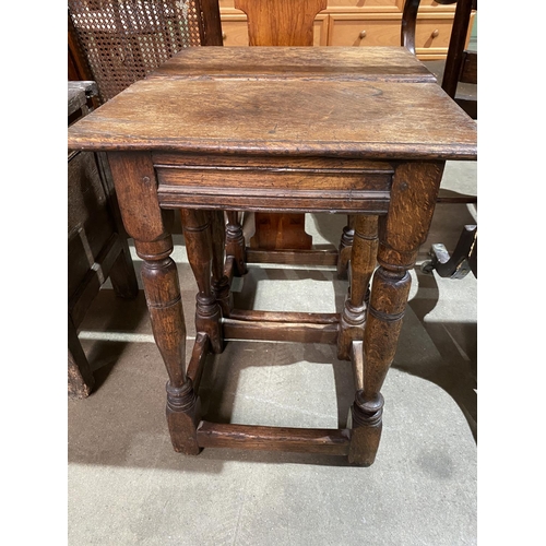 58 - PR OF ANTIQUE OAK JOYNT STOOLS