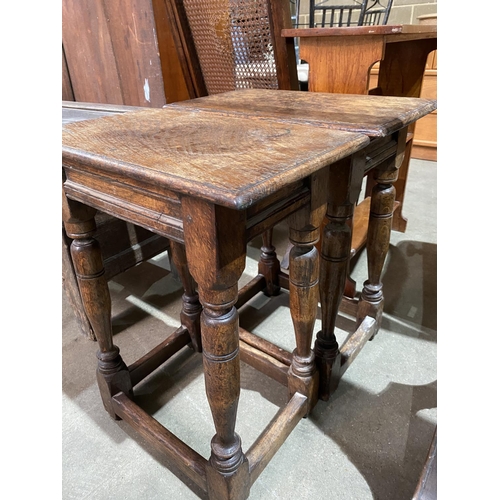 58 - PR OF ANTIQUE OAK JOYNT STOOLS