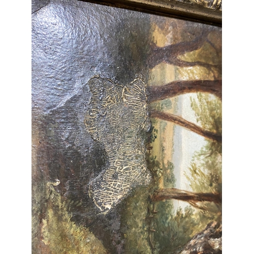 68 - ANTIQUE OIL ON CANVAS WITH GILF FRAME 20