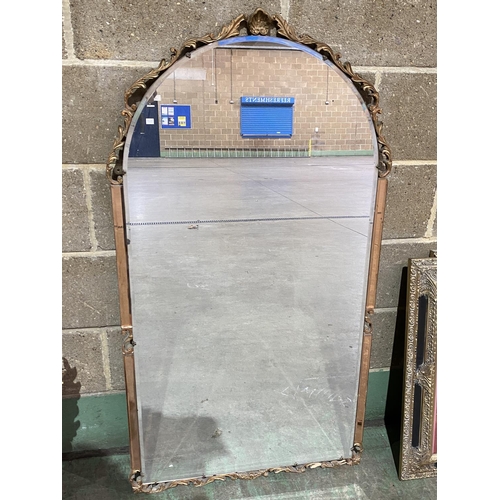 96 - GILT AND GLASS FRAMED MIRROR 49